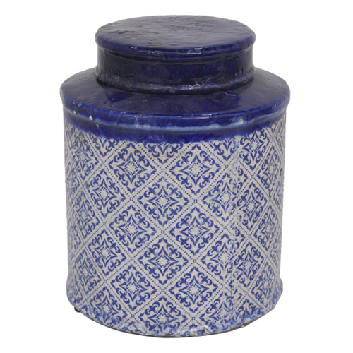 Vintage Mosaic Lidded Jar Large