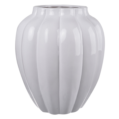 Ceramic White Bulb Vase