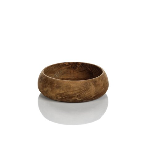 Solid Teak Salad, Soup or Noodle Low Bowl
