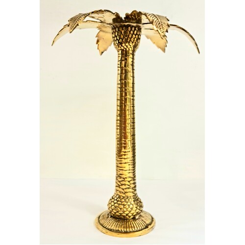 The Canary Palm Tree Brass Candle Stick Holder - Large
