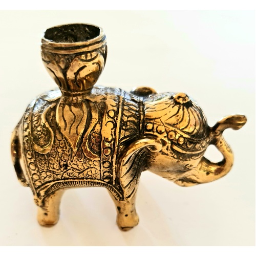 Brass Elephant Candle Holder