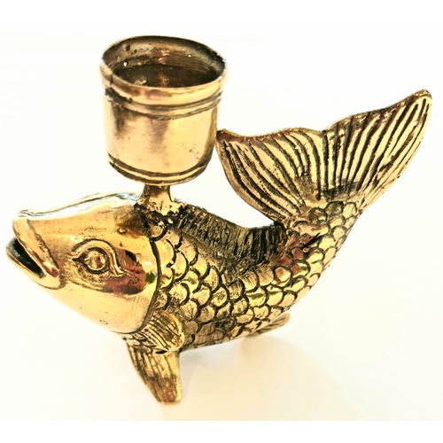 Brass Fish Candle Holder