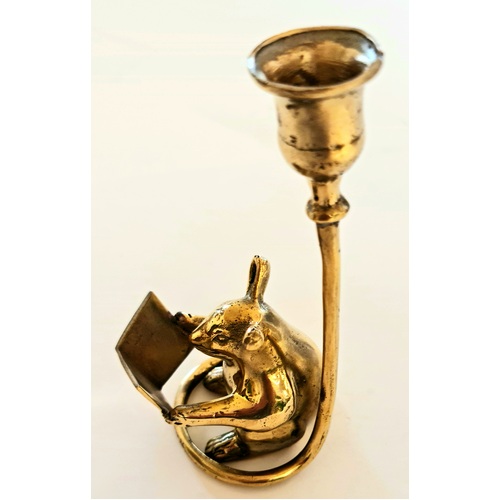 Brass Mouse Candle Holder