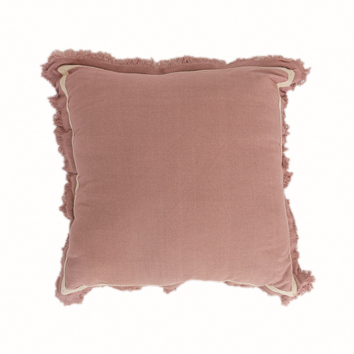Pink With Cream Trim Cushion 
