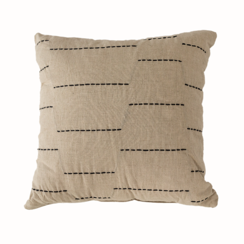 Soft Sage Cushion With Black lines