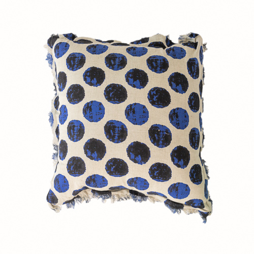 Large Blue Dot Cushion