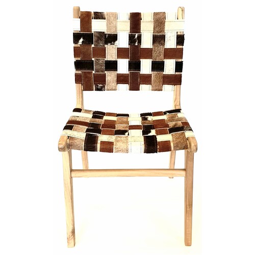 Montana Cowhide Strapping Dining Chair