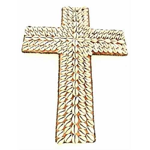 Hanging Cream Shell Cross