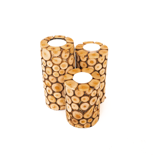 Mahogany Candle Set of 3