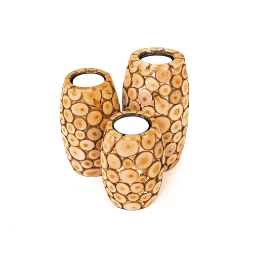 Mahogany Candle Set of 3