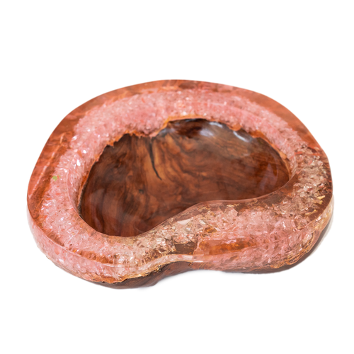 Teak and Resin Decorative Bowl