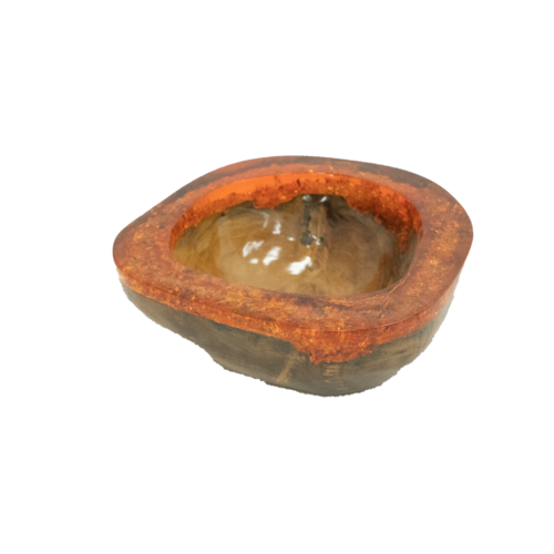 Teak and Resin Decorative Bowl