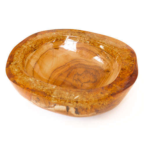 Teak and Resin Decorative Bowl