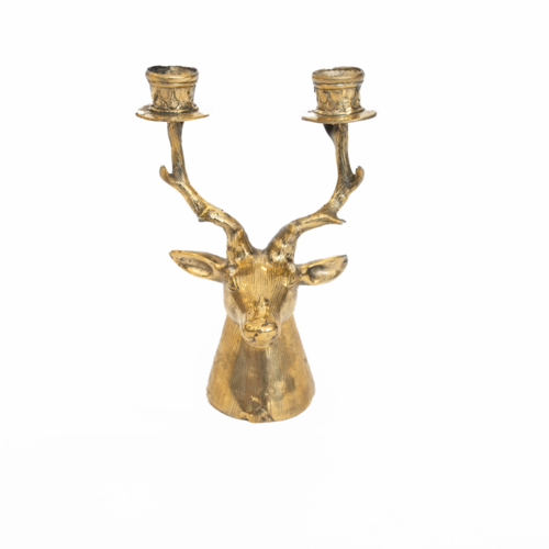 Brass Deer Candelabra