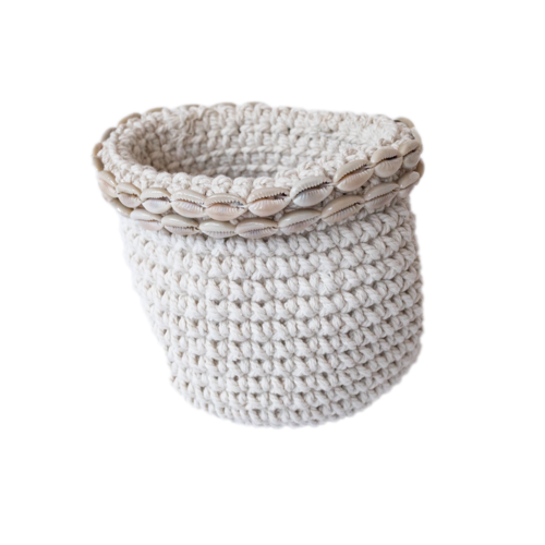 Crochet Shell Baskets
