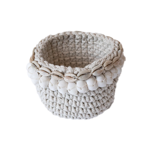 Crochet Shell Baskets