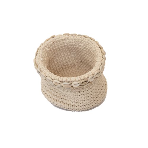 Crochet Shell Baskets