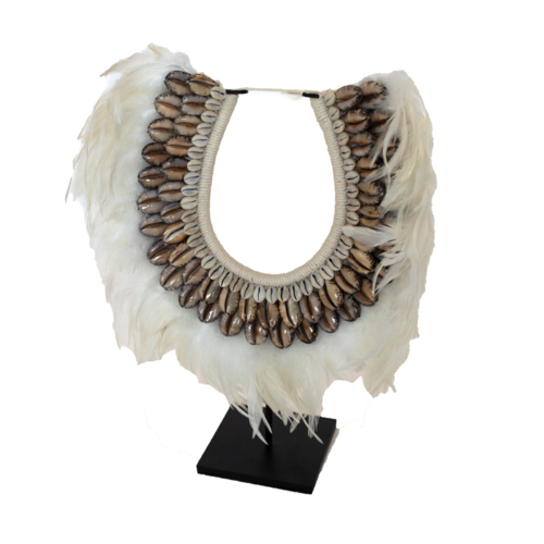 Feather & Shell tribal Necklace 