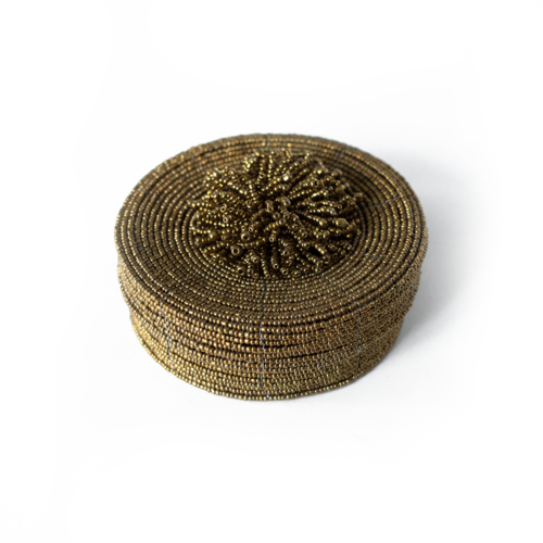 Georgia Beaded Coasters - Gold