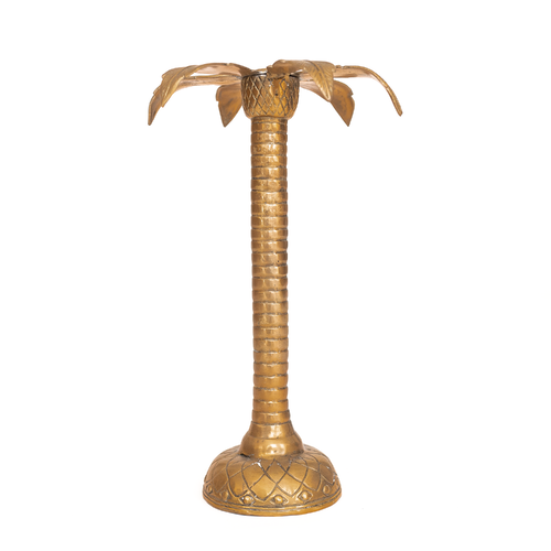The "Palm" Brass Candle Stick Holder - Large