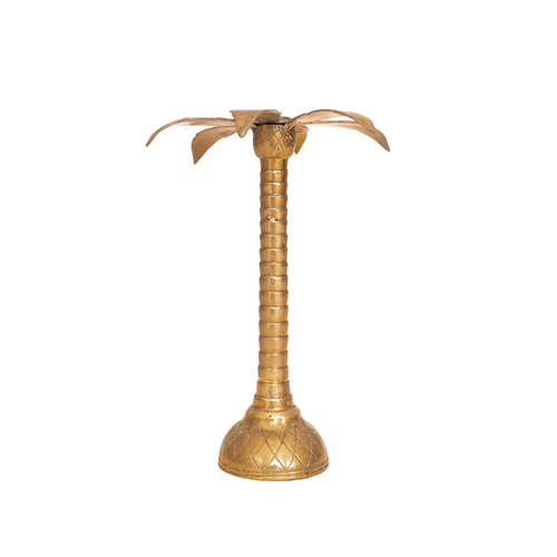 The "Palm" Brass Candle Stick Holder - Medium