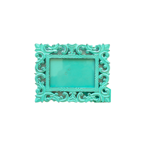 Paris Ornate Wood Picture Frame - Aqua