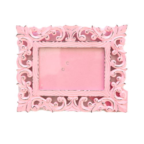 Paris Ornate Wood Picture Frame - Pink