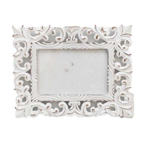 Paris Ornate Wood Picture Frame - White