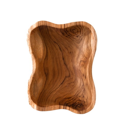 Solid Teak Irregular Bowl
