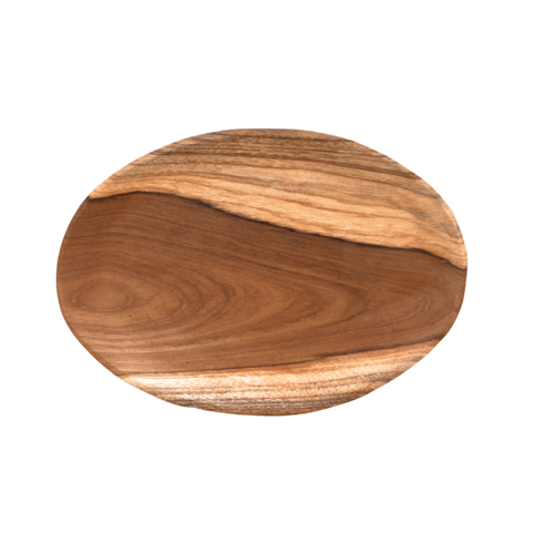 Teak Wood Ovel Side Plate /  Serving Platter
