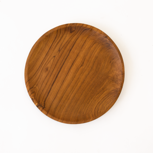 Teak Wood Round Dinner Plate / Serving Platter