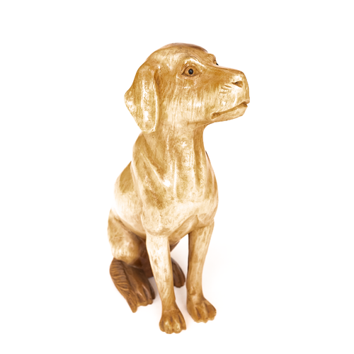 Hamish the Hand Carved Solid Teak Boy Dog