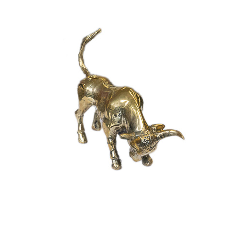 Charging Brass Wall Street Bull - Small