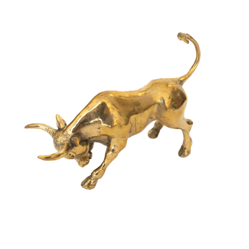 Charging Brass Wall Street Bull Medium 