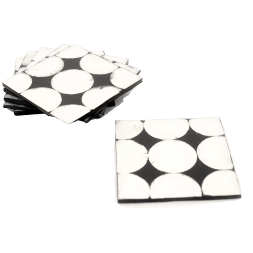 Mother of Pearl Coasters Set of 6 Square