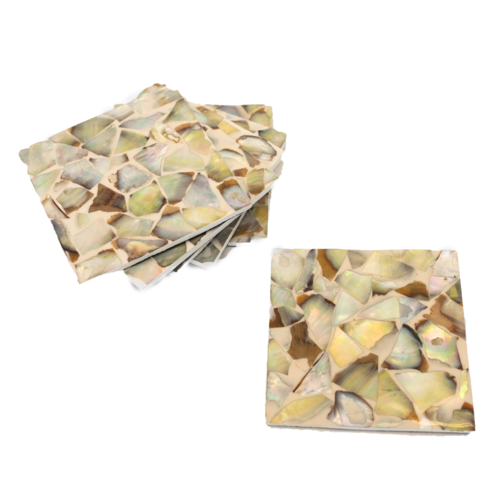 Mother of Pearl Coasters Set of 6 Square