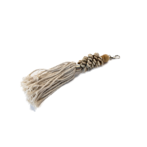 Shell , Bead & Tassel Keyring
