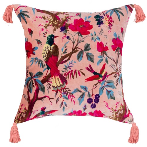 Pink Light Velvet Bird of Paradise - 55 x 55 cm