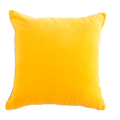 Yellow Velvet Cushion