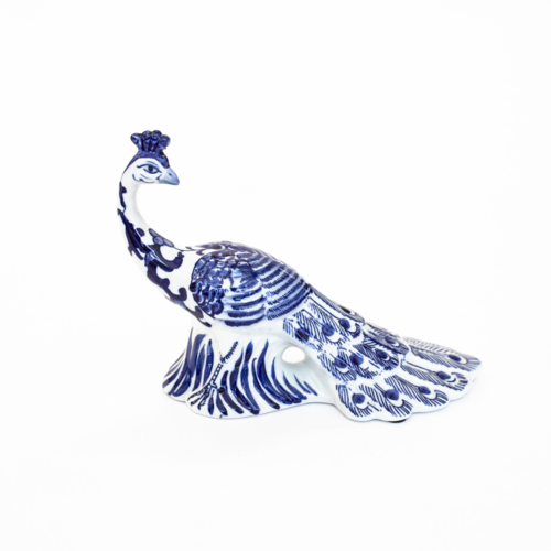 Blue Peacock Figurine