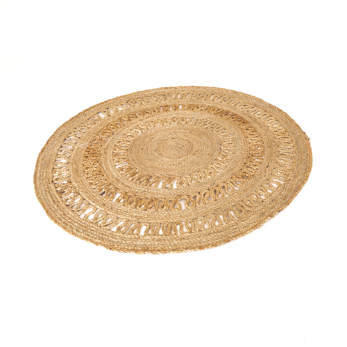 Natural Jute Spiral Hand Woven Round Rug