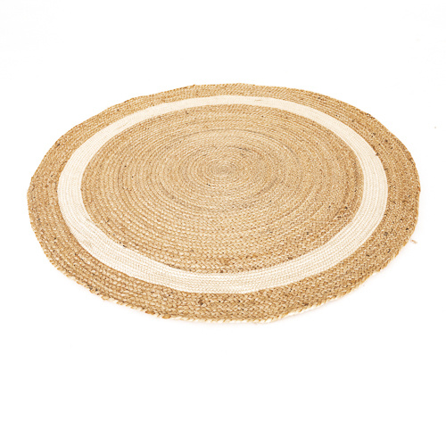 Natural Jute White Inner Lining Hand Woven Rug
