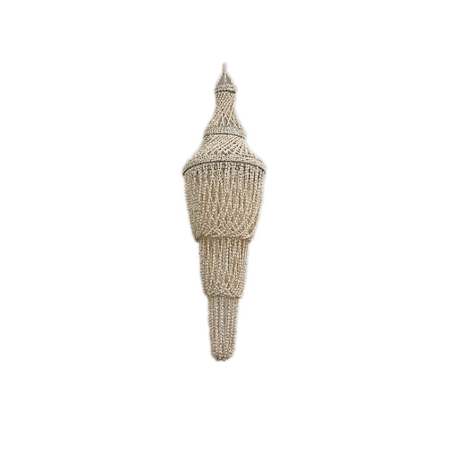 White Oval Shell Chandelier 