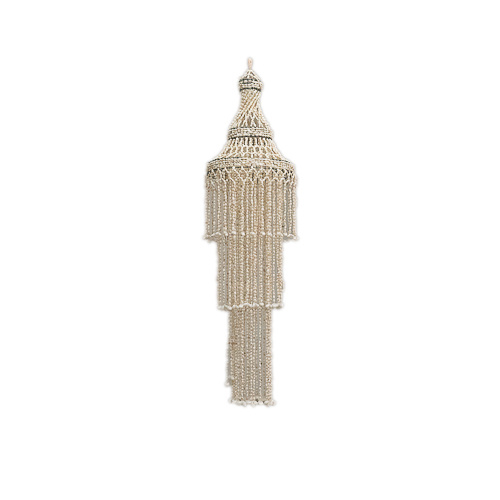 White Spiral Shell Chandelier