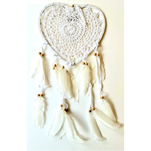 Heart of Dreams White Dream Catcher - Large
