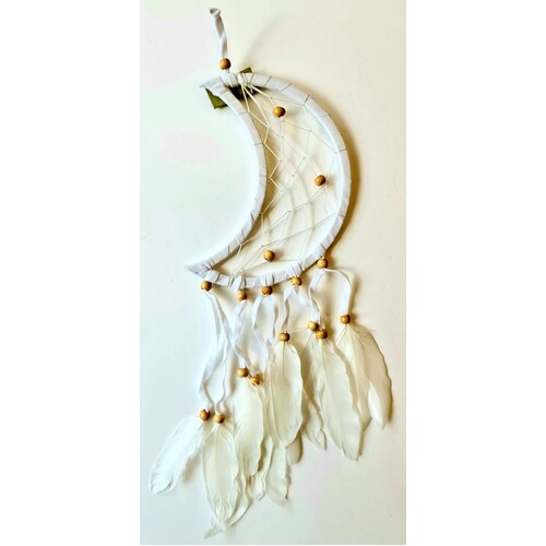 White Moon Dream Catcher- Medium