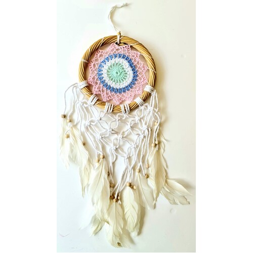 Crochet And Feather Dream Catcher