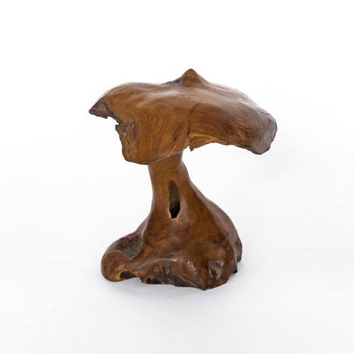 Solid Teak Root Mushroom - Small