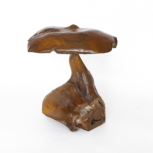 Solid Teak Root Mushroom - Large