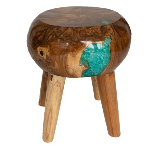 Wooden & Resin Stool 